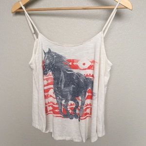 America Horse Crop Tank